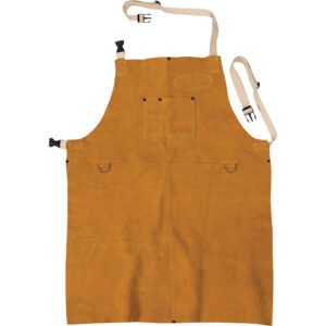 Welding Apron made of Brown Color Cow Split Suede Leather